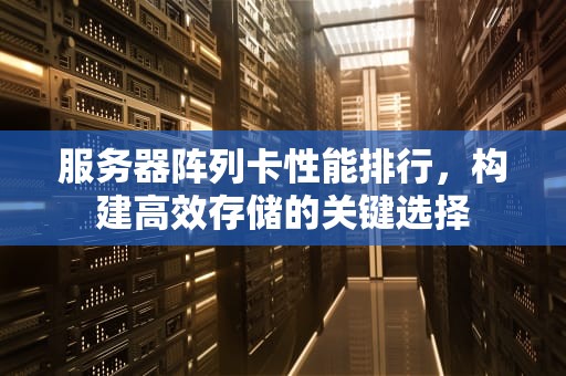 服务器阵列卡性能排行，构建高效存储的关键选择