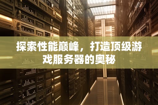 探索性能巅峰，打造顶级游戏服务器的奥秘