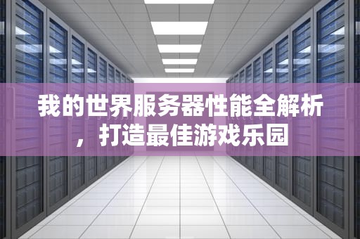 我的世界服务器性能全解析，打造最佳游戏乐园