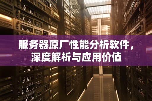 服务器原厂性能分析软件，深度解析与应用价值