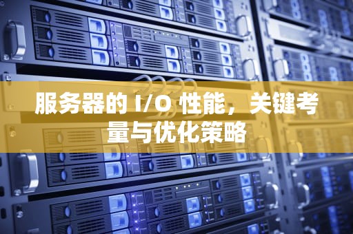 服务器的 I/O 性能，关键考量与优化策略