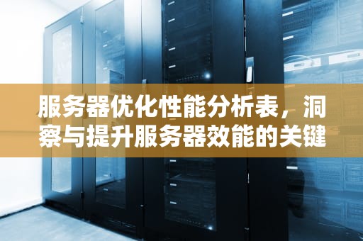 服务器优化性能分析表，洞察与提升服务器效能的关键工具