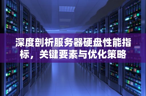 深度剖析服务器硬盘性能指标，关键要素与优化策略