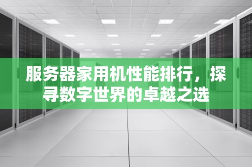 服务器家用机性能排行，探寻数字世界的卓越之选