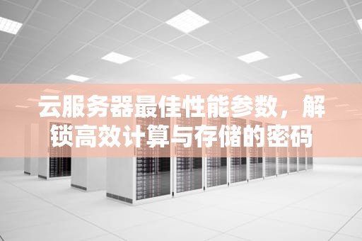 云服务器最佳性能参数，解锁高效计算与存储的密码