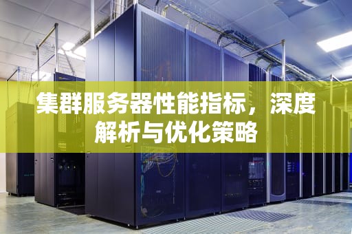 集群服务器性能指标，深度解析与优化策略
