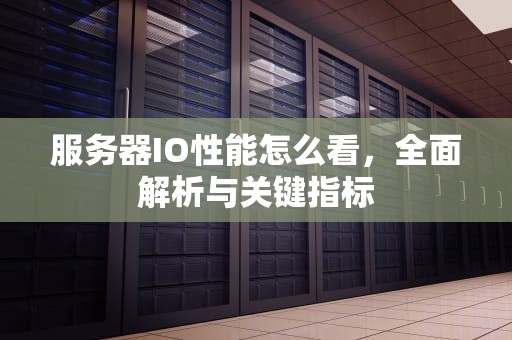 服务器IO性能怎么看，全面解析与关键指标