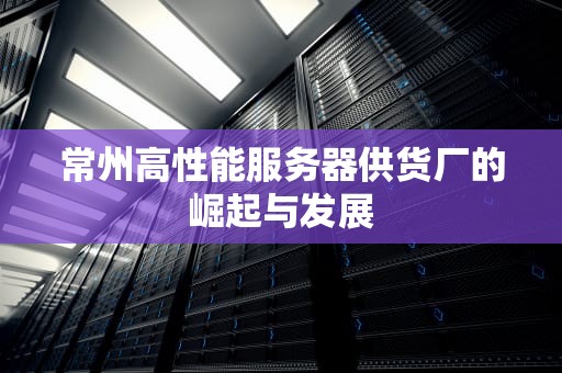 常州高性能服务器供货厂的崛起与发展