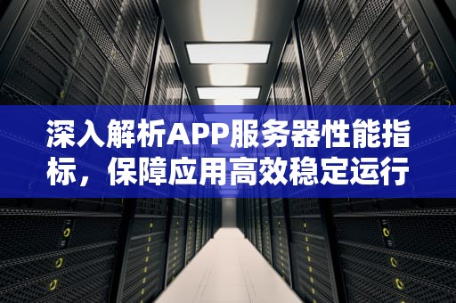 深入解析APP服务器性能指标，保障应用高效稳定运行的关键