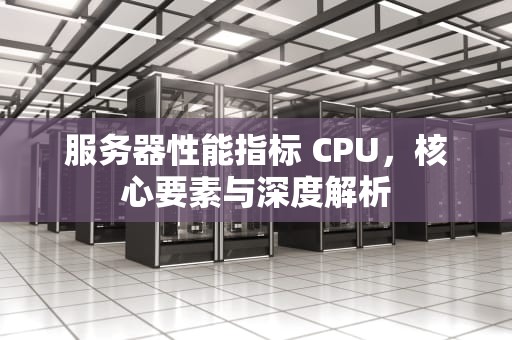 服务器性能指标 CPU，核心要素与深度解析