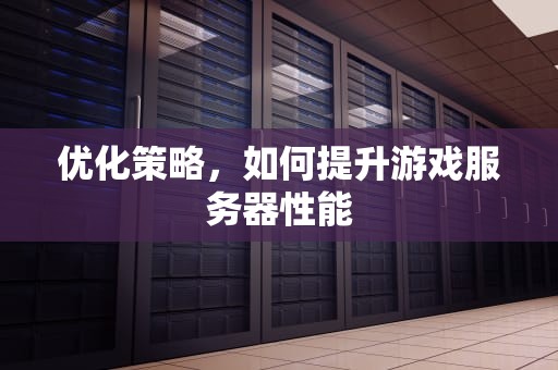 优化策略，如何提升游戏服务器性能