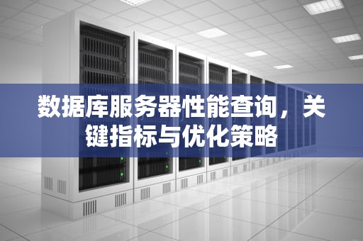 数据库服务器性能查询，关键指标与优化策略