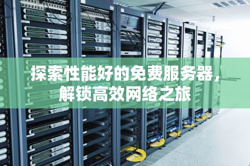 探索性能好的免费服务器，解锁高效网络之旅