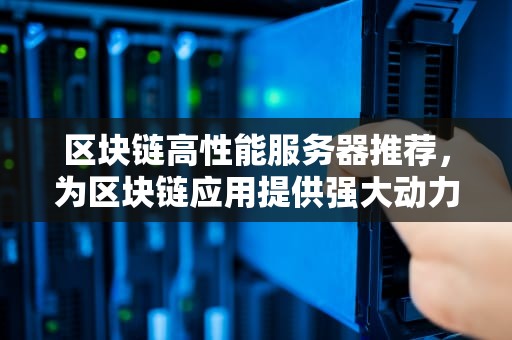 区块链高性能服务器推荐，为区块链应用提供强大动力