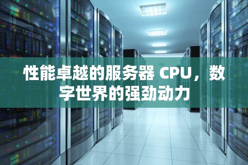性能卓越的服务器 CPU，数字世界的强劲动力