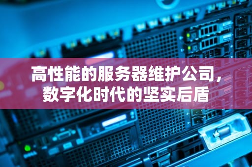 高性能的服务器维护公司，数字化时代的坚实后盾
