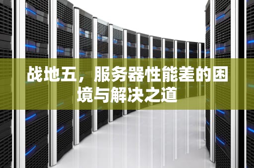 战地五，服务器性能差的困境与解决之道