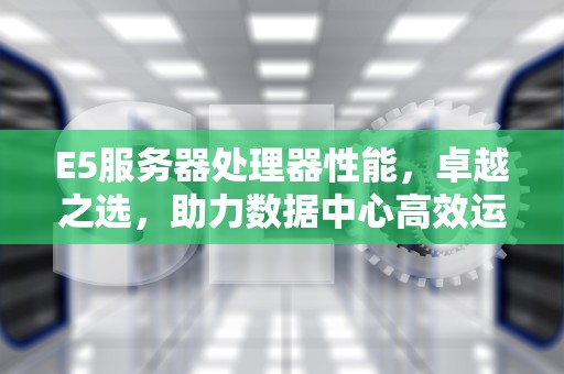 E5服务器处理器性能，卓越之选，助力数据中心高效运行