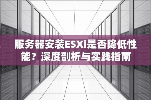 服务器安装ESXi是否降低性能？深度剖析与实践指南