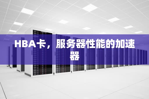HBA卡，服务器性能的加速器