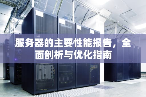 服务器的主要性能报告，全面剖析与优化指南