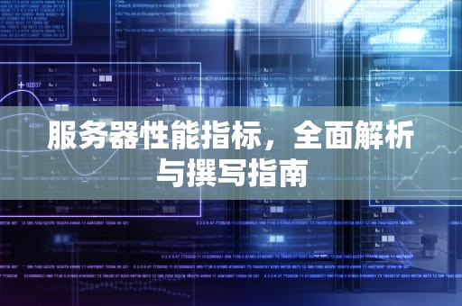 服务器性能指标，全面解析与撰写指南