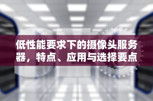 低性能要求下的摄像头服务器，特点、应用与选择要点
