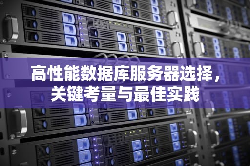高性能数据库服务器选择，关键考量与最佳实践