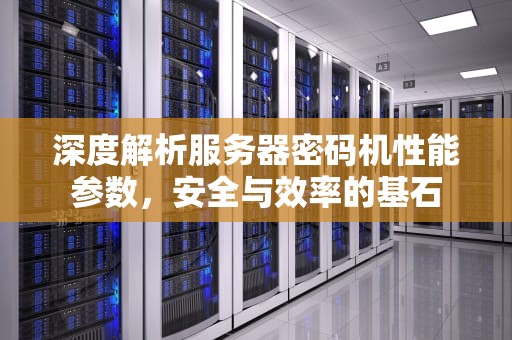 深度解析服务器密码机性能参数，安全与效率的基石