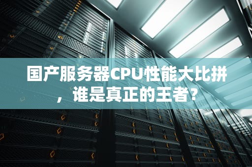 国产服务器CPU性能大比拼，谁是真正的王者？