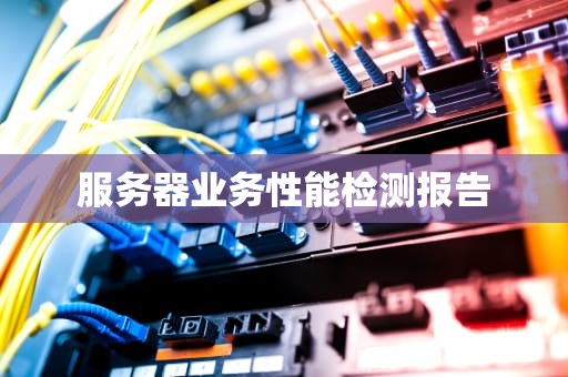 服务器业务性能检测报告