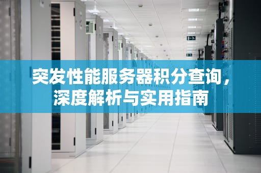 突发性能服务器积分查询，深度解析与实用指南