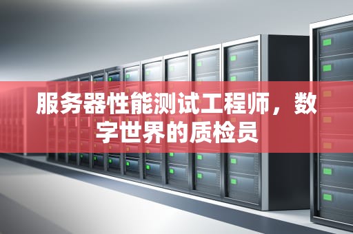 服务器性能测试工程师，数字世界的质检员