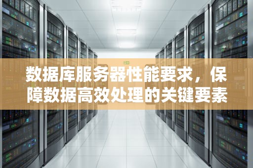 数据库服务器性能要求，保障数据高效处理的关键要素