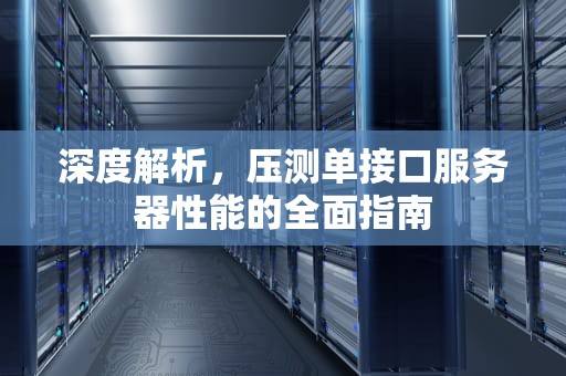 深度解析，压测单接口服务器性能的全面指南