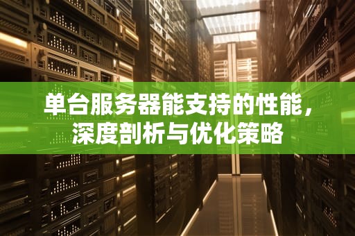 单台服务器能支持的性能，深度剖析与优化策略