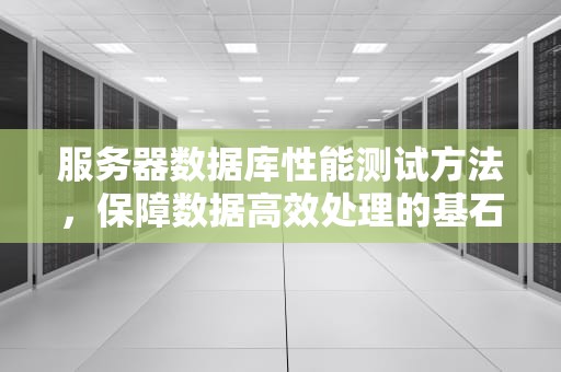 服务器数据库性能测试方法，保障数据高效处理的基石