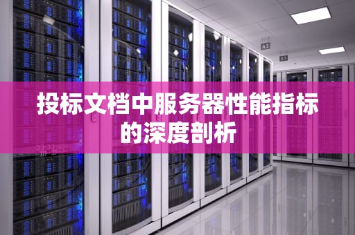 投标文档中服务器性能指标的深度剖析