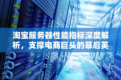 淘宝服务器性能指标深度解析，支撑电商巨头的幕后英雄