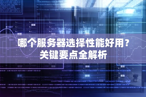 哪个服务器选择性能好用？关键要点全解析