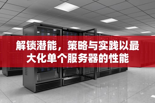 解锁潜能，策略与实践以最大化单个服务器的性能