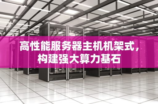 高性能服务器主机机架式，构建强大算力基石