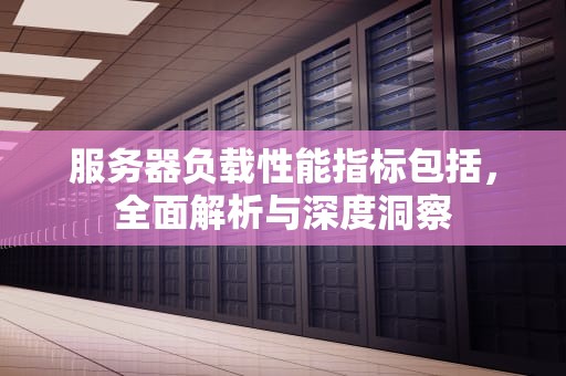 服务器负载性能指标包括，全面解析与深度洞察