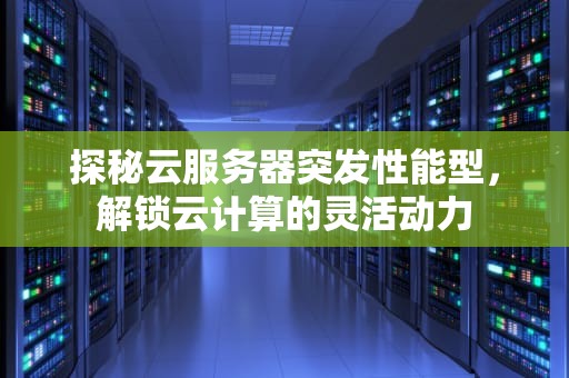 探秘云服务器突发性能型，解锁云计算的灵活动力