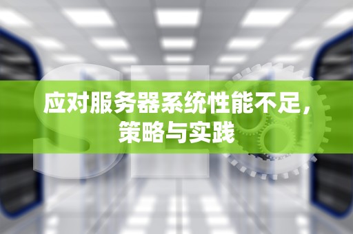 应对服务器系统性能不足，策略与实践