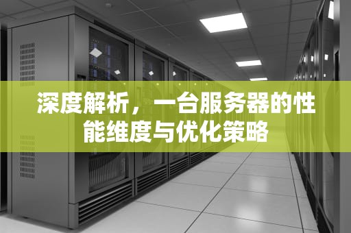 深度解析，一台服务器的性能维度与优化策略