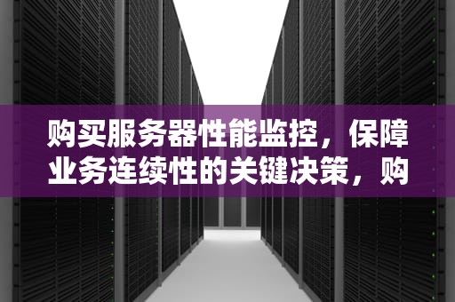 购买服务器性能监控，保障业务连续性的关键决策，购买服务器性能监控设备
