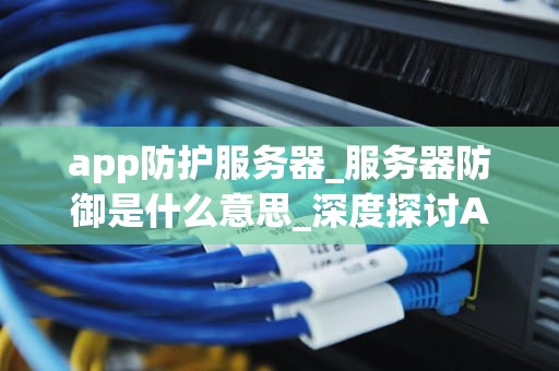 app防护服务器_服务器防御是什么意思_深度探讨App防护服务器的重要性与实现方式