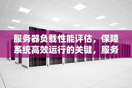 服务器负载性能评估，保障系统高效运行的关键，服务器负载性能评估方法