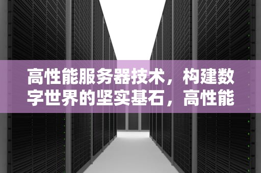 高性能服务器技术，构建数字世界的坚实基石，高性能服务器技术有哪些